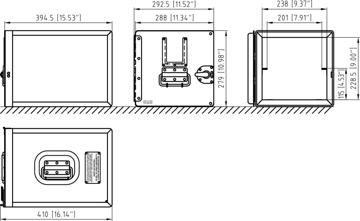 Drawing for ATLAS Standard Ice Container for two Drawers