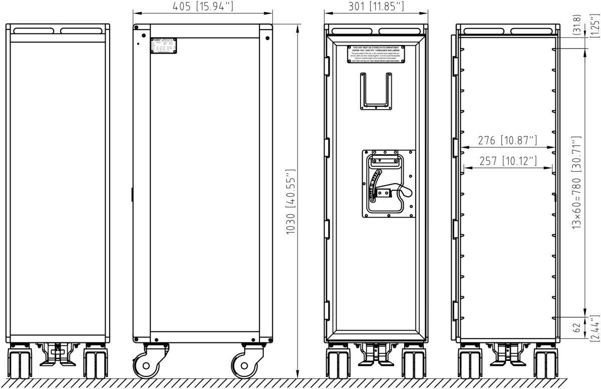 Drawing for Lightweight HS Cart without Dry Ice Tray