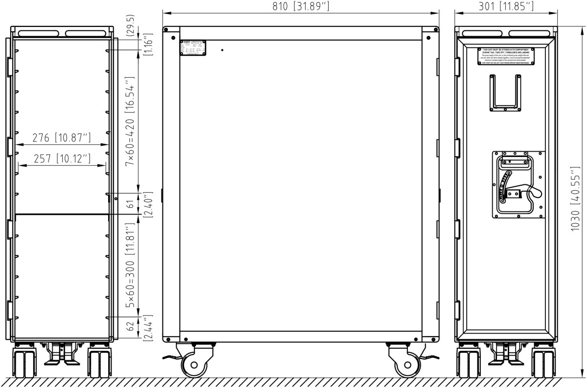 Drawing for Lightweight FS Cart without Dry Ice Trays